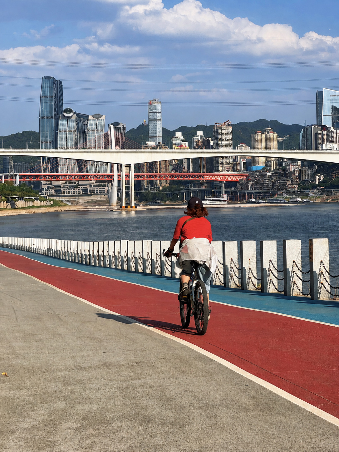 Riverside cycling